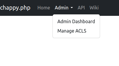 Administration navbar menu