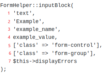 Input block function call