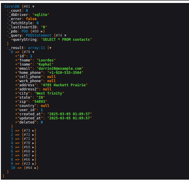 SQL query example