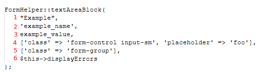 TextArea block function call